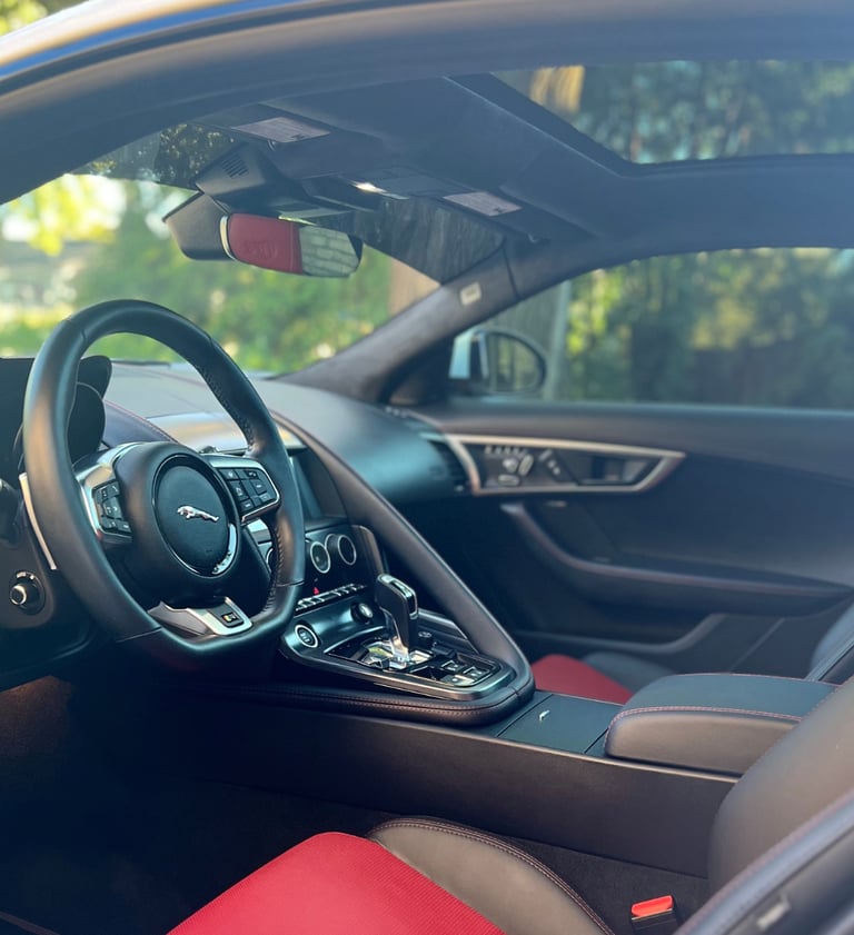 Premium interior detail with no dust on a sports car - looks new
