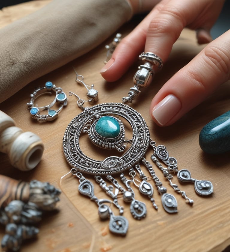 Manos creando joyería artesanal y contando historias