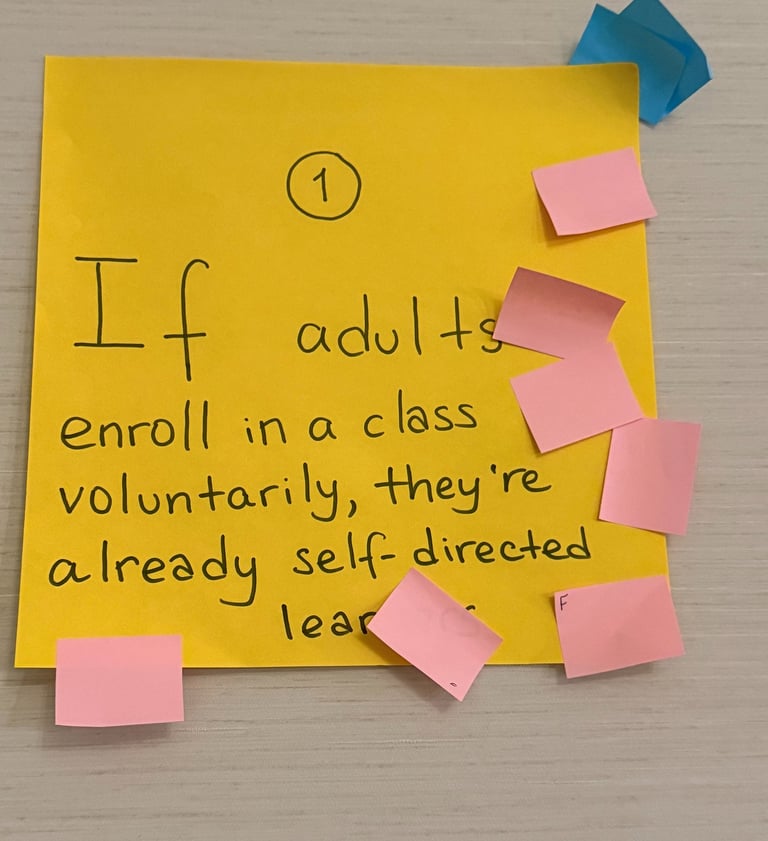 principles of adult learning myth 1