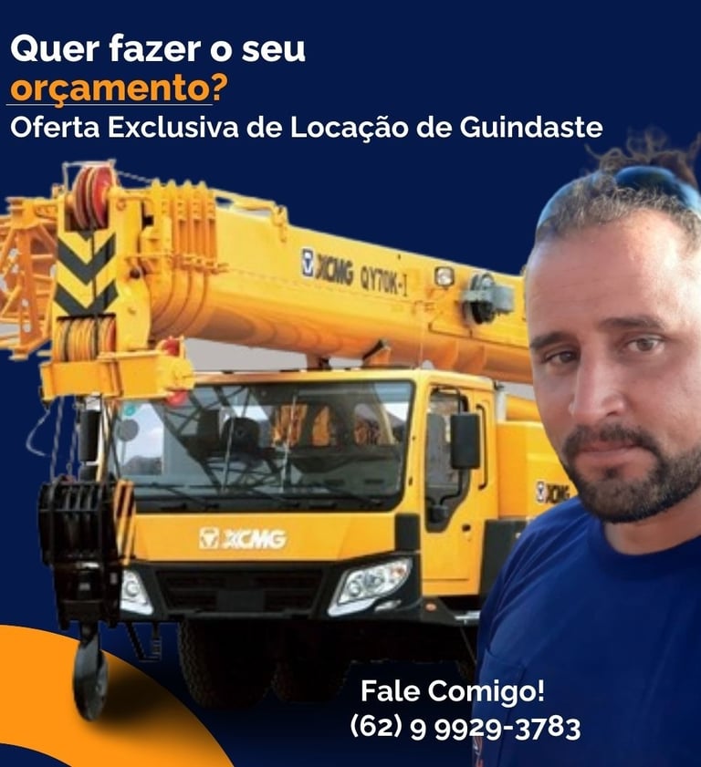 Oferta em Aluguel de Guindastes Goiania e regiao