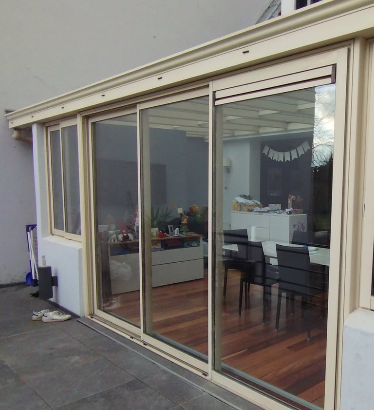 net opening relaquage veranda  changement couleur veranda menuiseries metalique reparation 