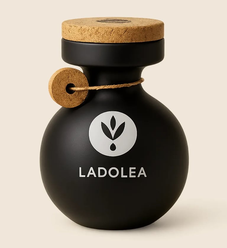 Ladolea Premium Extra Natives Olivenöl, Keramikflasche, griechisches Olivenöl