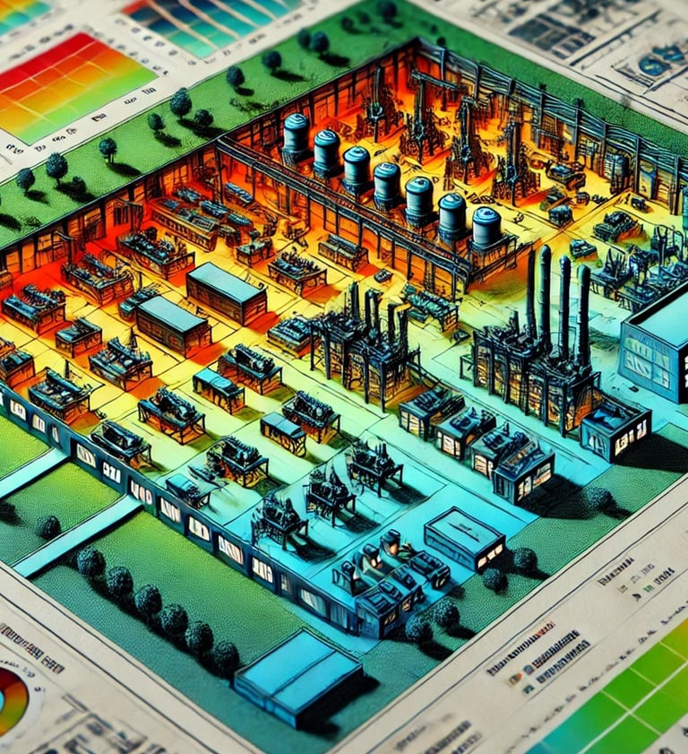 factory floor temperature heat map
