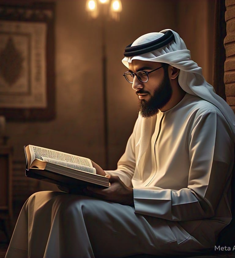 Muslim man reading a Bible