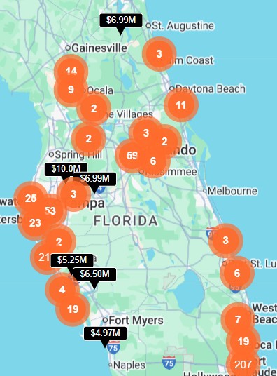 Central Florida shop listings