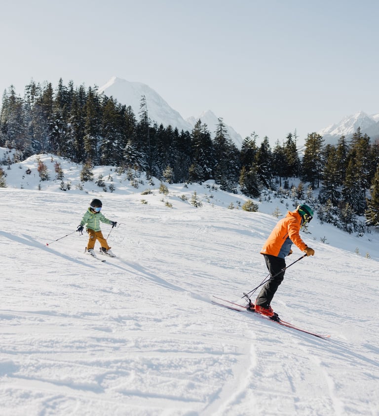 kinder ski kurs mit ski und snowboardschule Katzenkopf, Leutasch