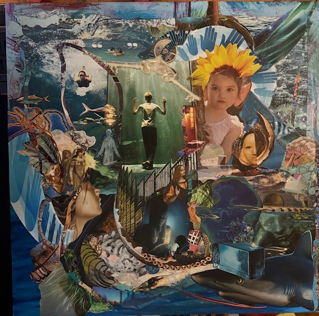 collage of children exploring the world