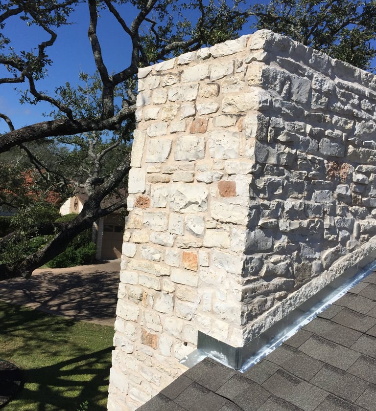 Limestone chimney leak - diagnosed correctly and repaired quickly makes for easy work