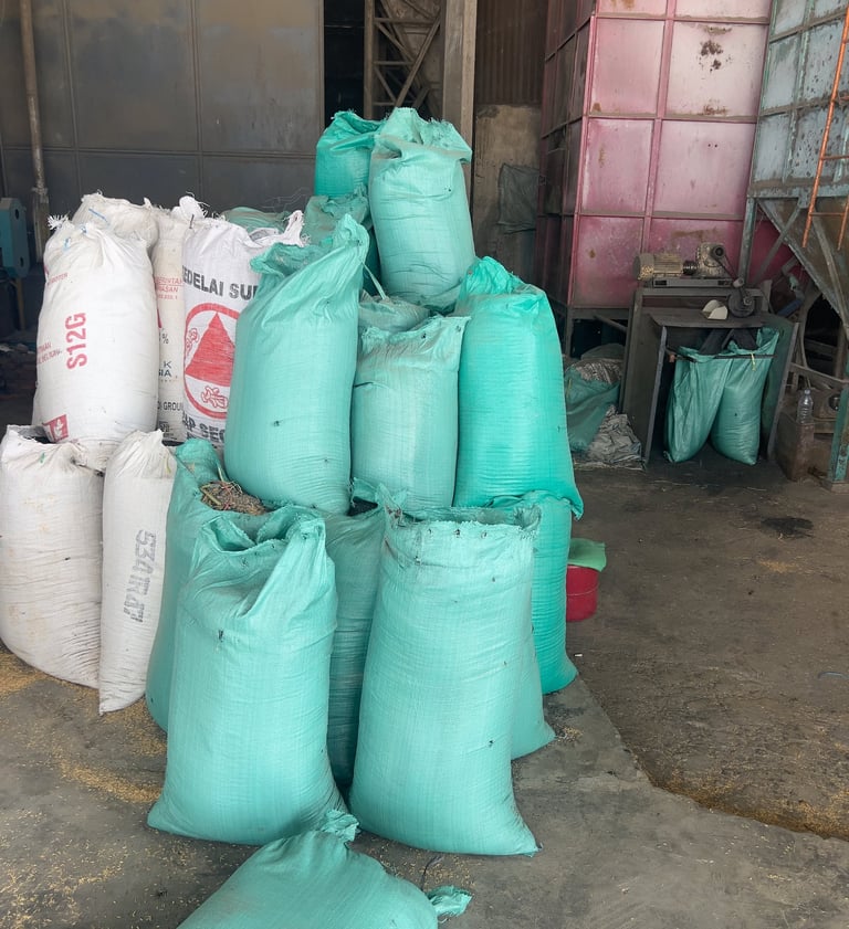 Raw rice husk and rice husk ash products for industrial buyers