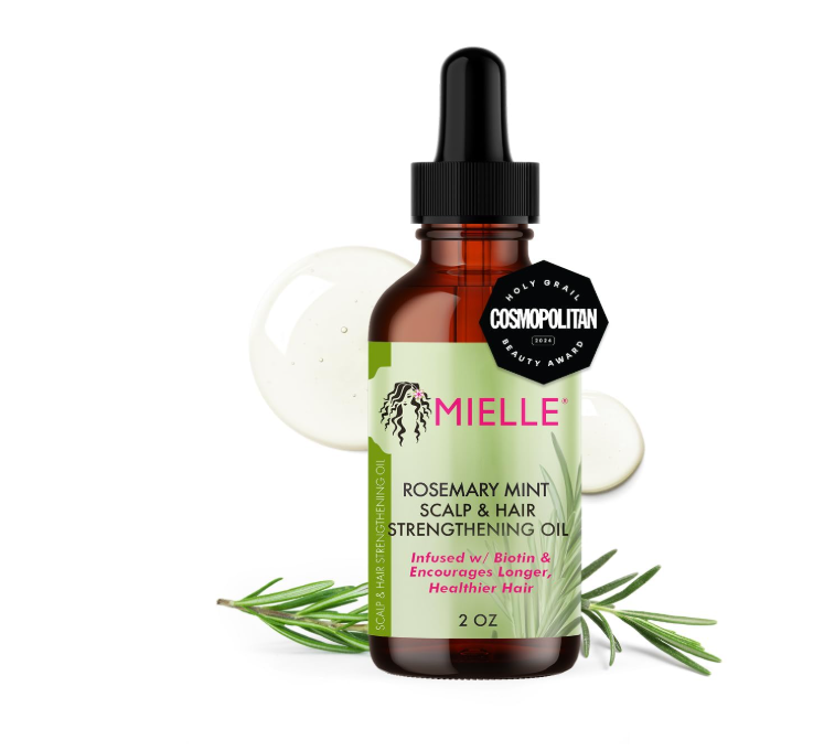 Mielle Rosemary Mint Hair Oil bottle for hair growth and scalp care