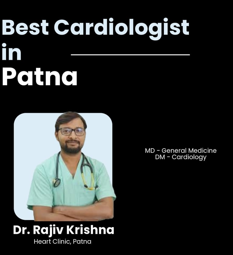 Flyer showing Dr. Rajiv Krishna as Best Cardiologist in Patna.