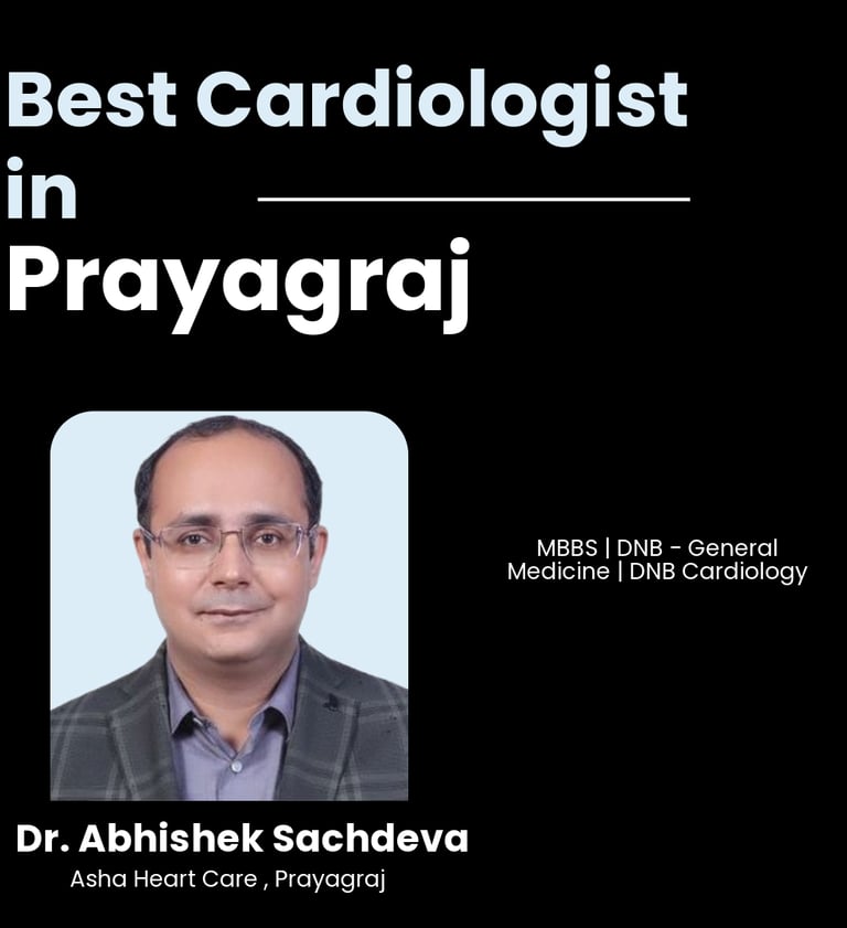 Flyer showing Dr. Abhishek Sachdeva as Best Cardiologist in Allahabad