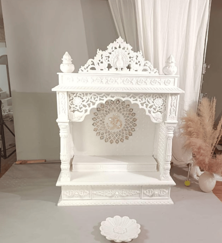 "Elegant Marble Mandir for Home and Office