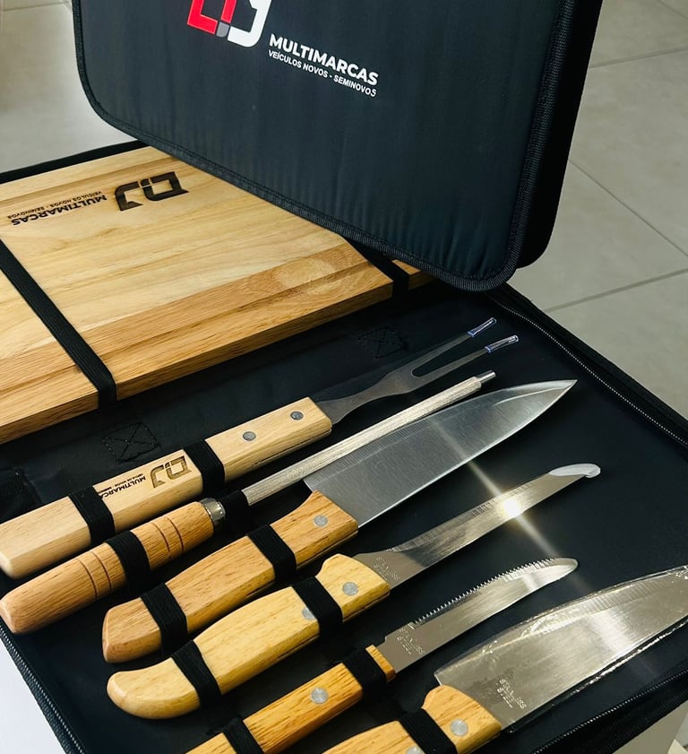 kit churrasco personalizada com logomarca em Piracicaba