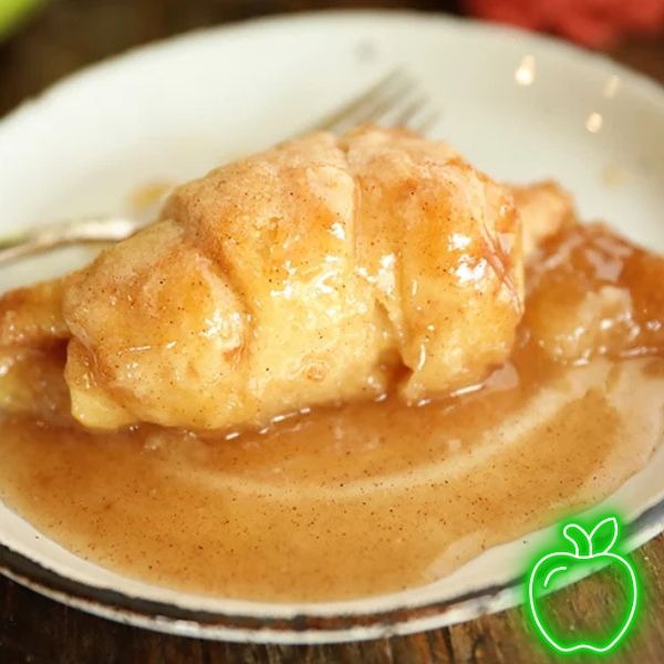 Apple Dumpling on a plate