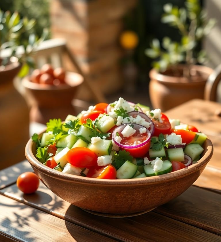 Mediterranean Cucumber Tomato Salad