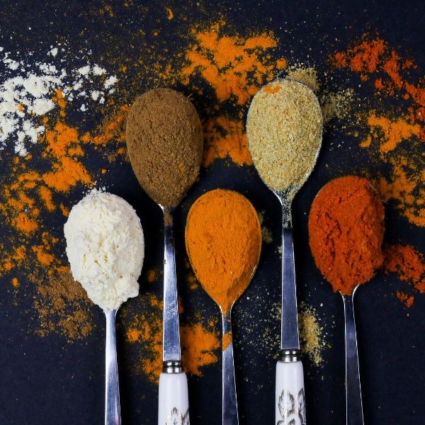 Spices in spoons