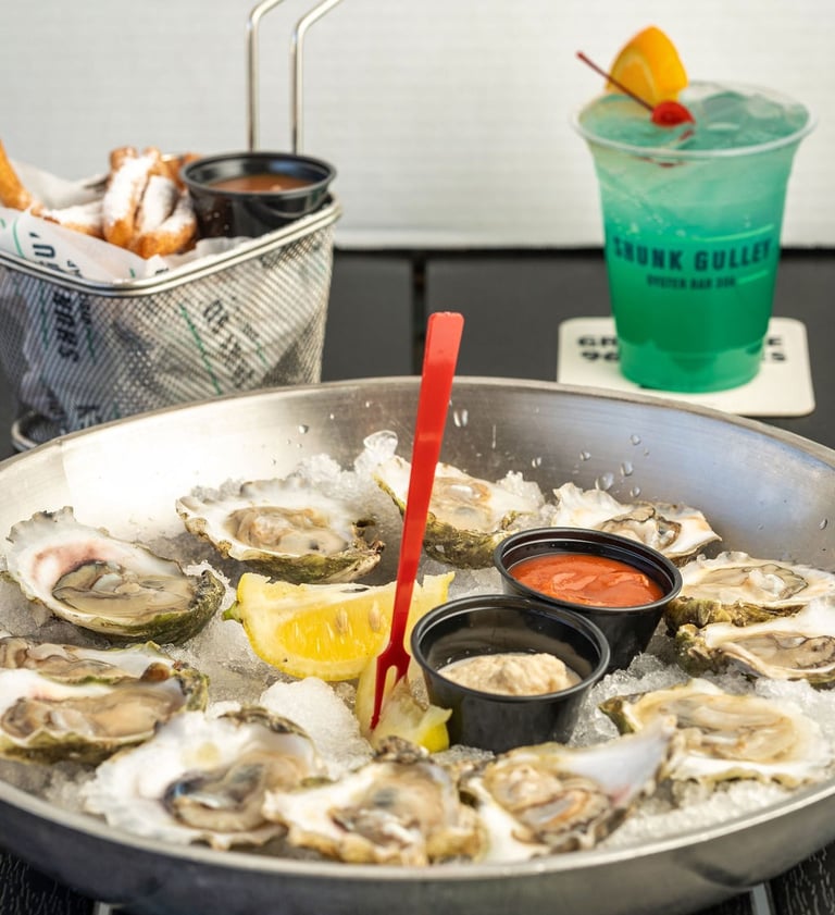 a tray of oysters 