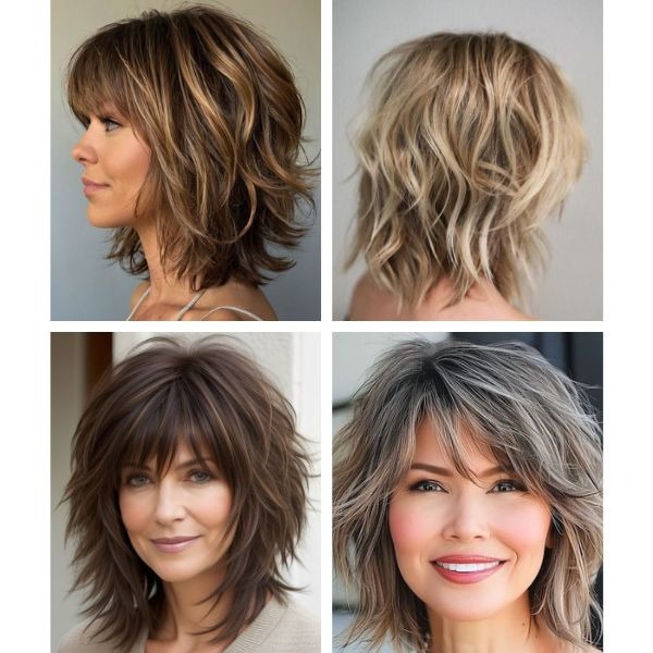 4 women with Shag Haircuts
