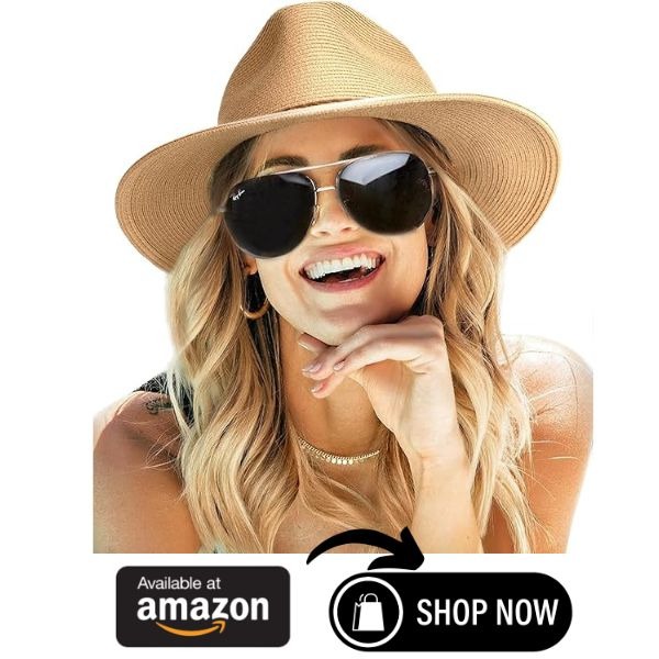 woman wearing a wide-brimmed hat and sunglasses