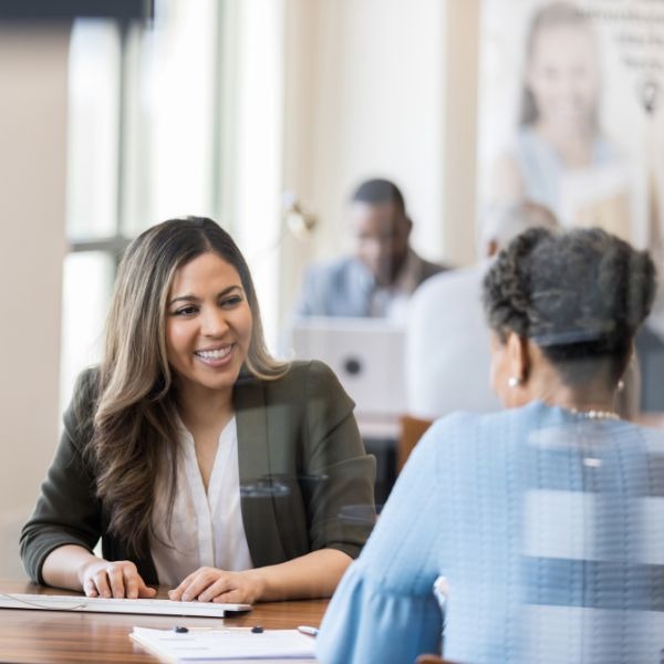 woman opening a savings account