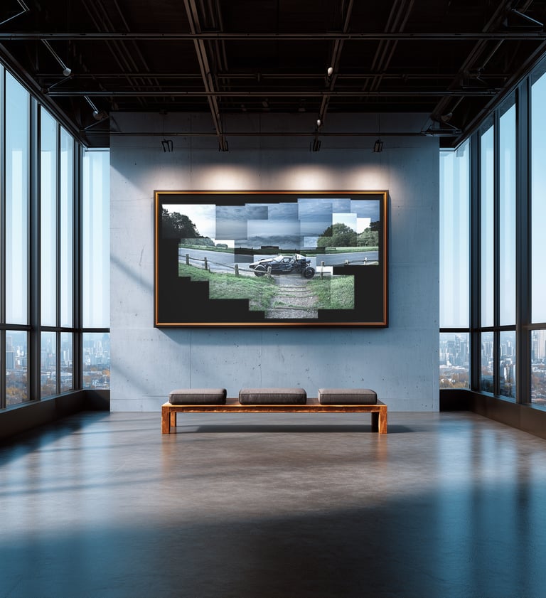 A mockup of a Joiner in a gallery