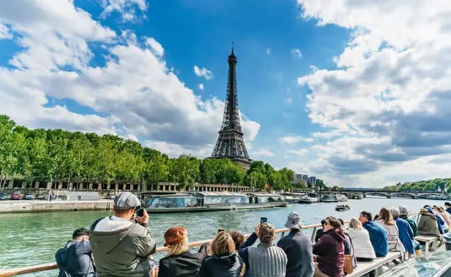 Eiffel Tower across the Seine from Pont d’Iéna