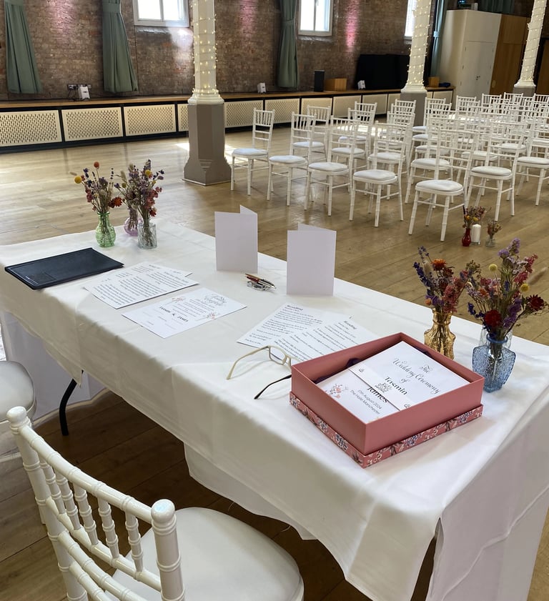 Wedding Ceremony Planned And Ready To Be Performed By David Allbutt Ceremonies