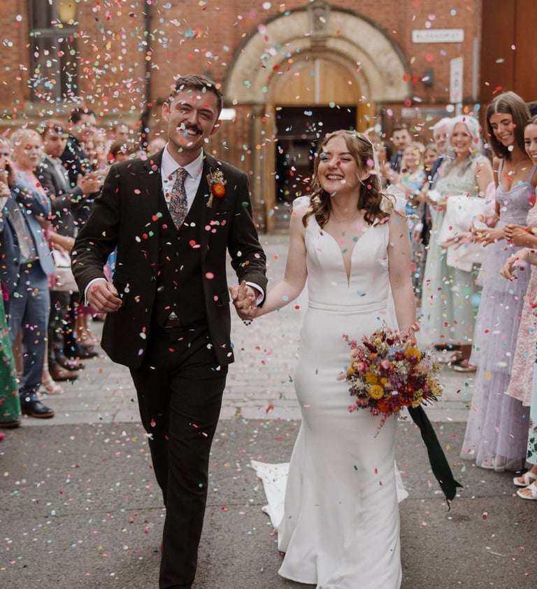 Couple Walking Hand In Hand After Wedding Ceremony By David Allbutt Ceremonies