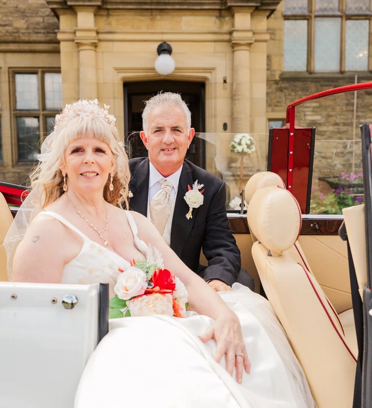 Haworth Hall Wedding Bride and Groom