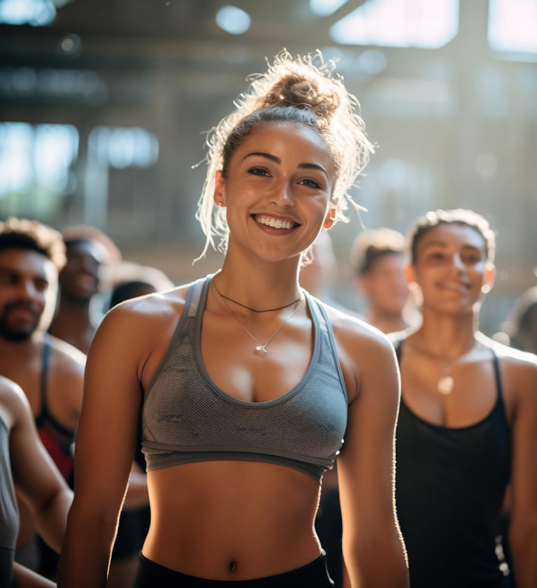 Femmes entre elles pratiquant le sport