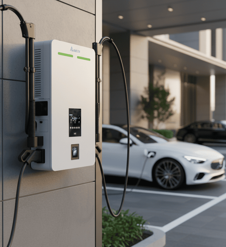 EV charger installed in a hotel Doha, qatar