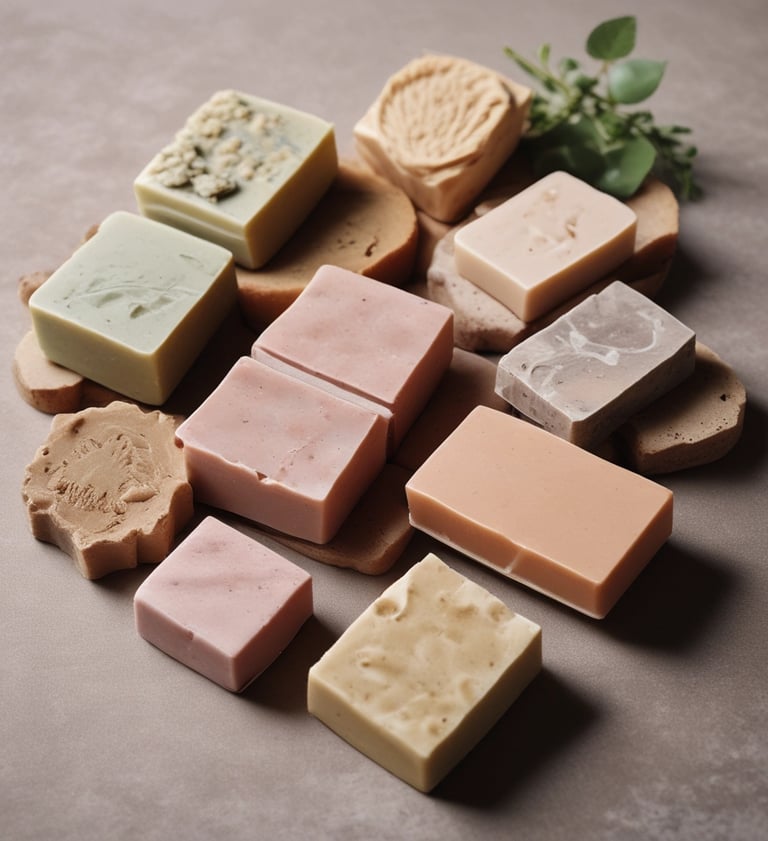 jabones artesanales sobre la mesa
