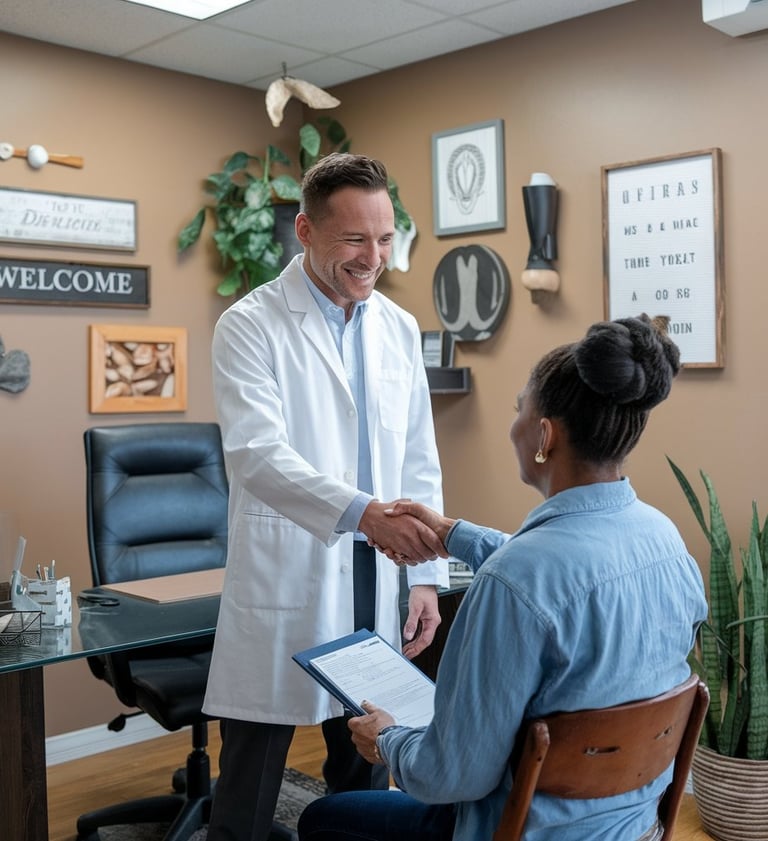 chiropractor getting a new patient
