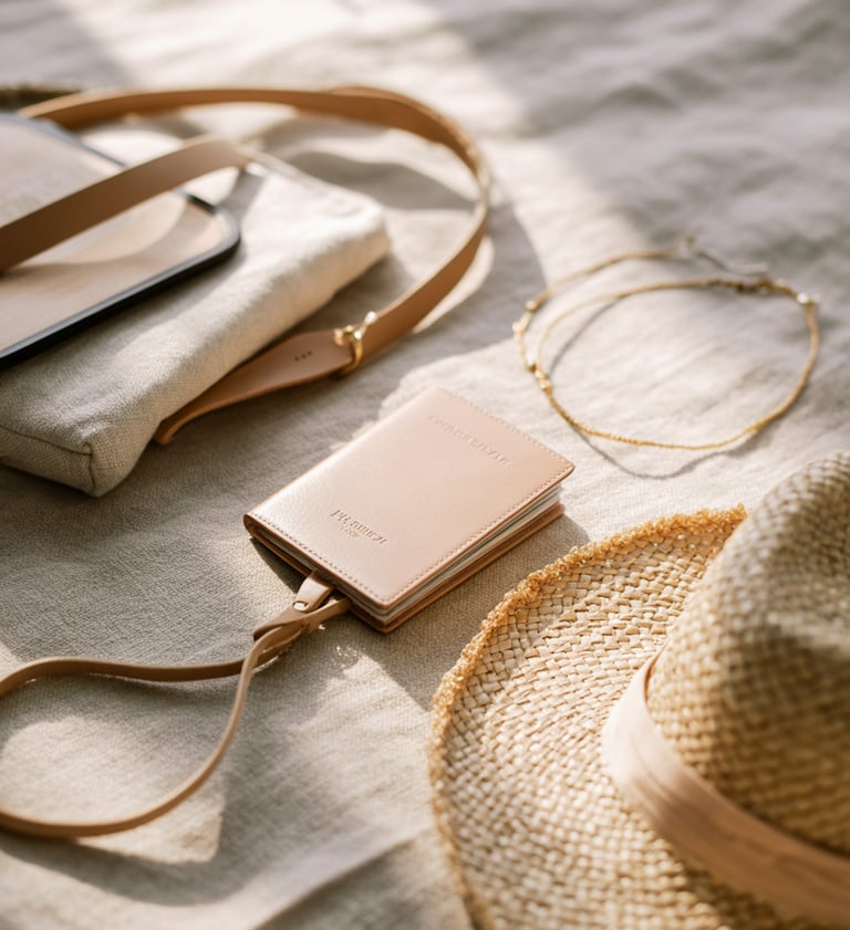 a hat with a cell phone and a hat