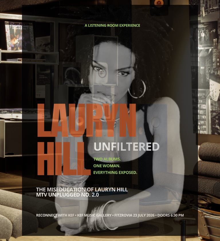Lauryn Hill: Unfiltered listening-room artwork for Reconnect with KEF at KEF Music Gallery London