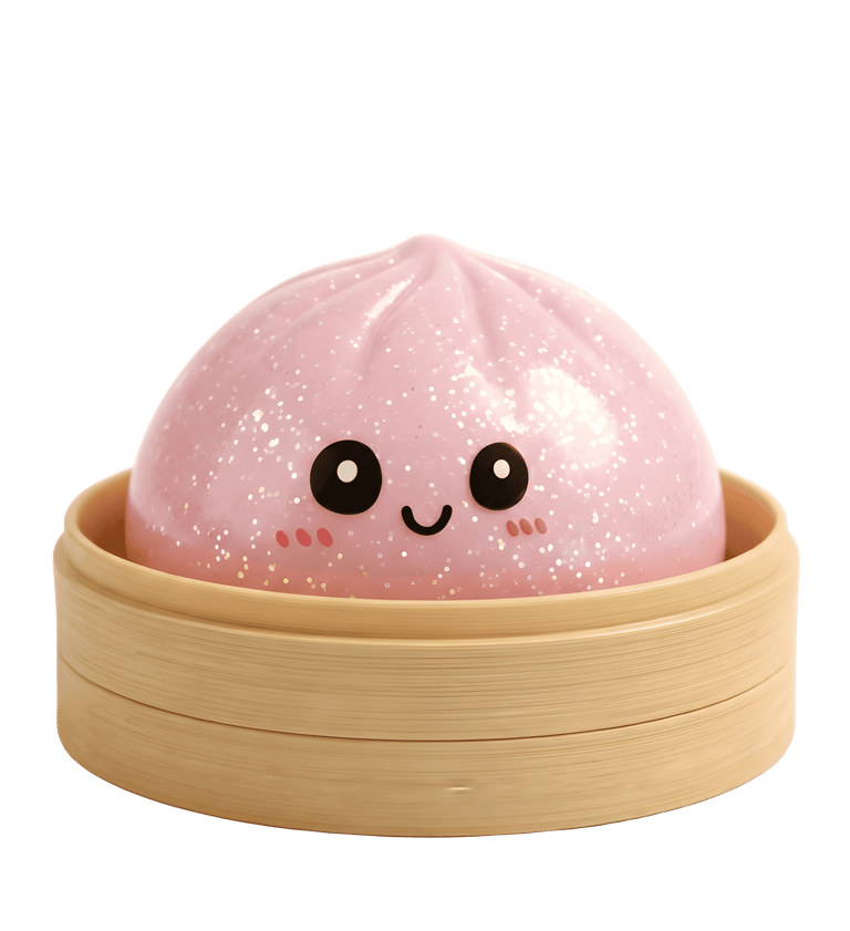 Imagen del squishy dumpling de color rosa