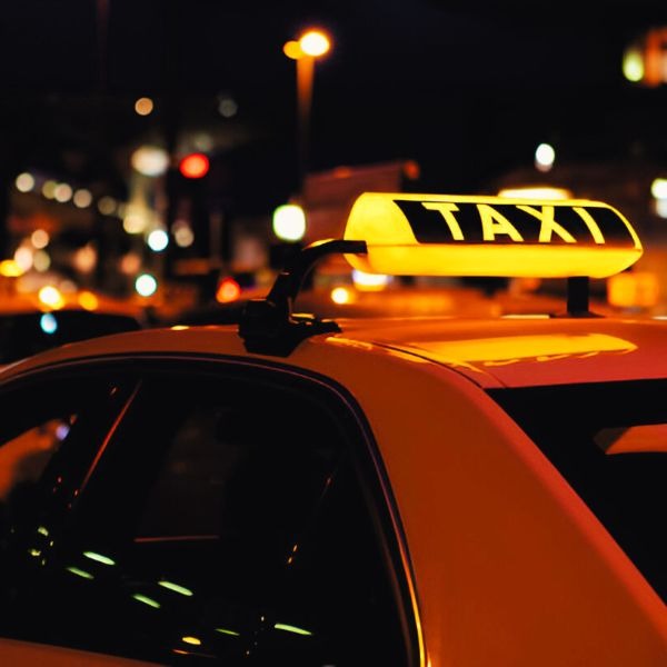  a yellow taxi cab