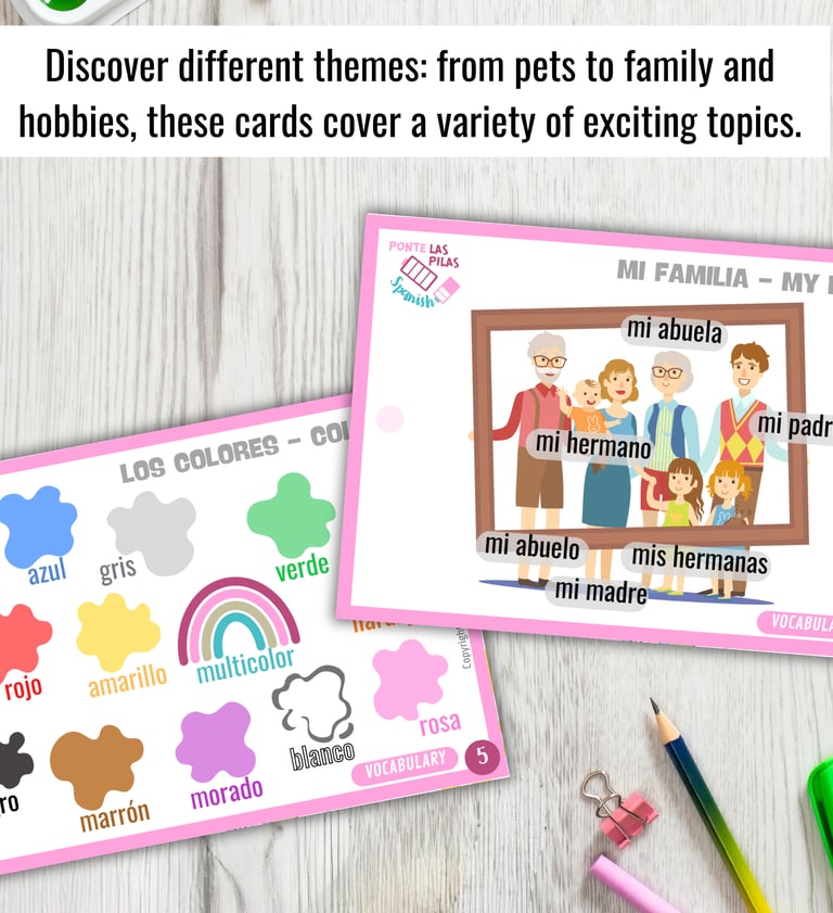 Spanish flashcards for children