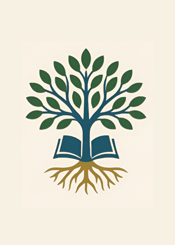 a book with a tree growing out of it