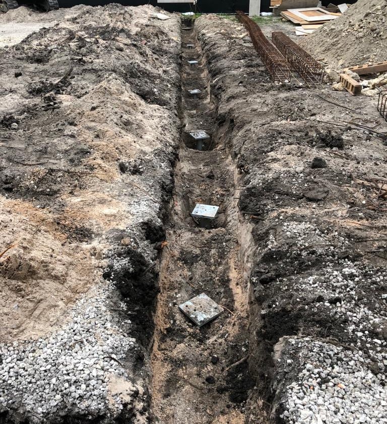 New construction pile installation