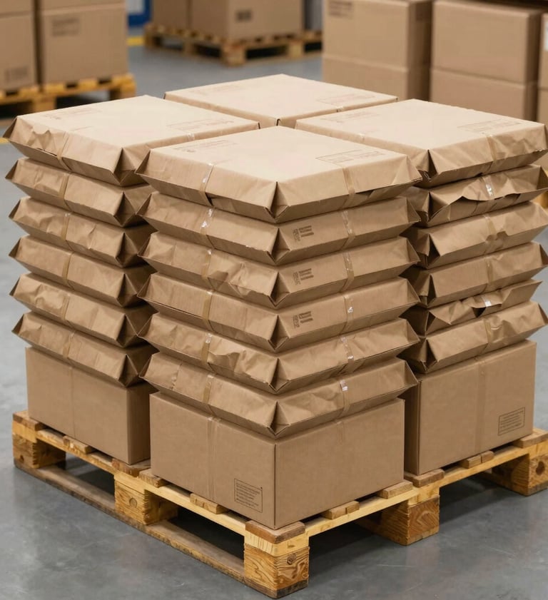Bulk kraft paper mailers for packaging distributors