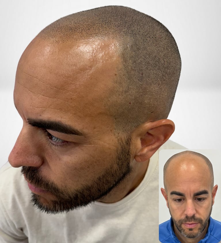Resultados sorprendentes: Efecto densidad después de un injerto capilar. ¡Cabello más denso y natura