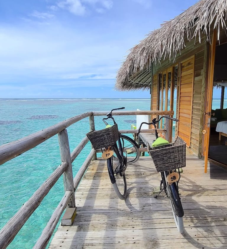 Six Senses Laamu Maldives villa bikes