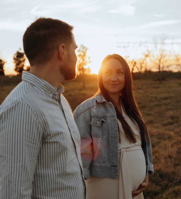 coucher de soleil photographe de grossesse toulouse et frouzins