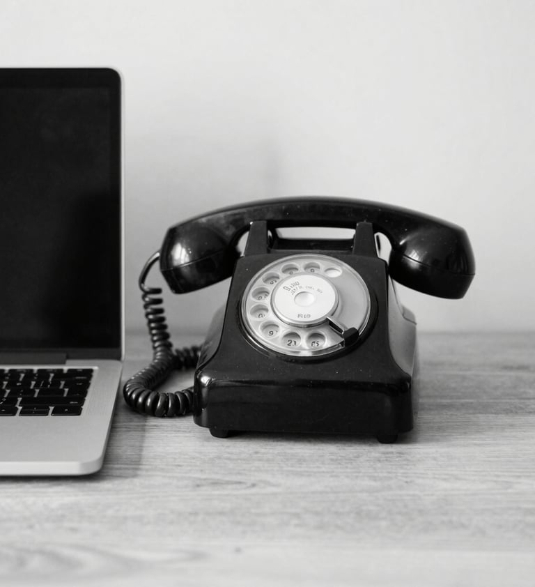 yellow rotary telephone