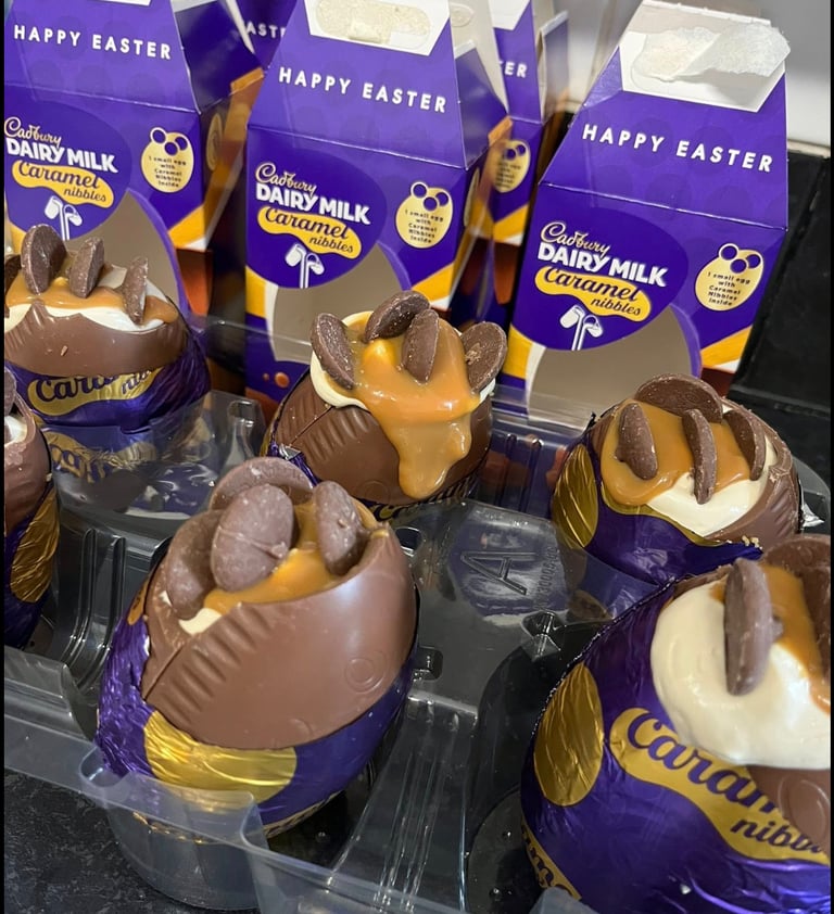 filled easter egg west Yorkshire for goodness cake