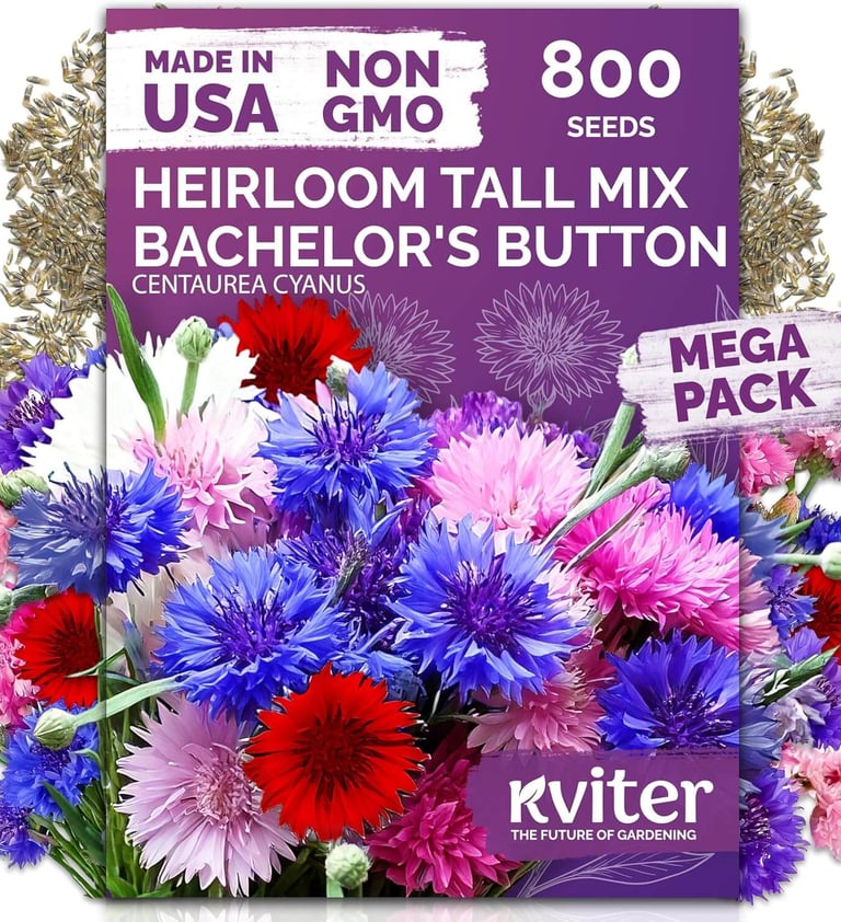 KVITER 800 Mix Bachelor Button Seeds