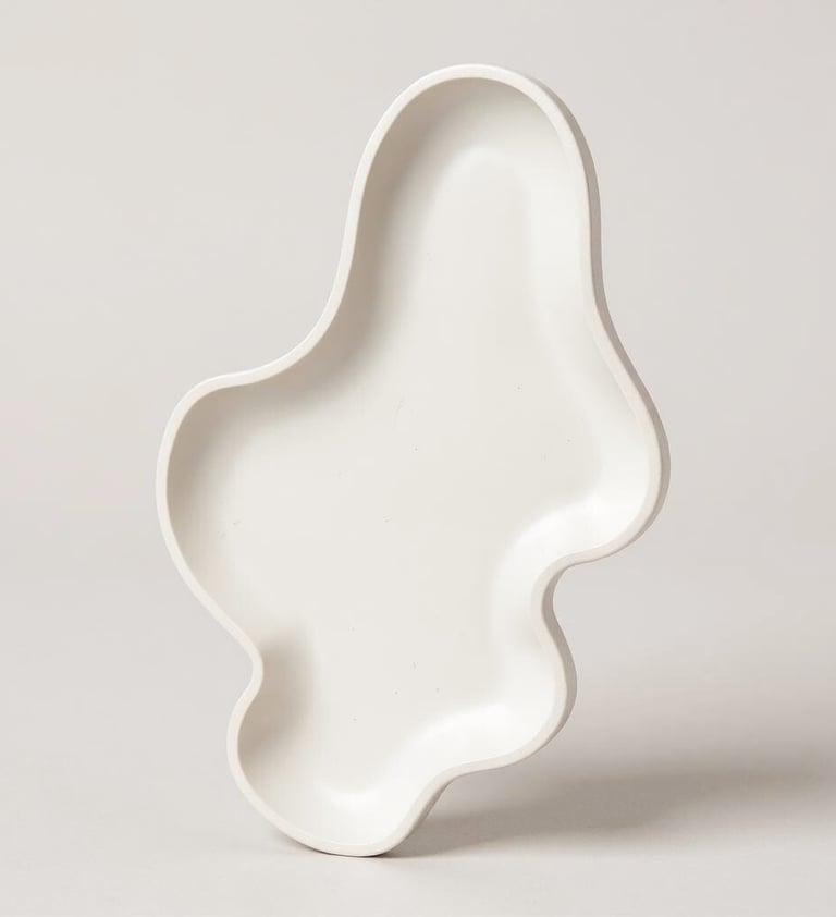 Jesmonite organic tray white