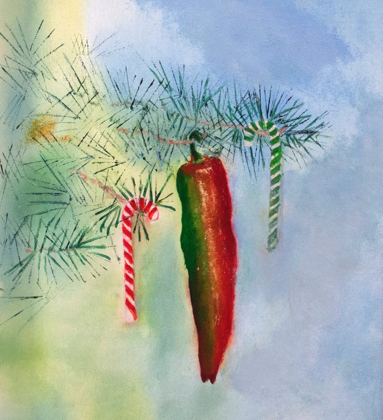 Arbolito de Navidad by New Mexico Artist John Dick-Peddie